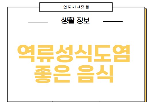 역류성 식도염에 좋은 음식이 뭘까?